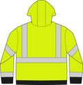 Safety Bomber Jacket with Reflective Stripes and Custom “dk” Design